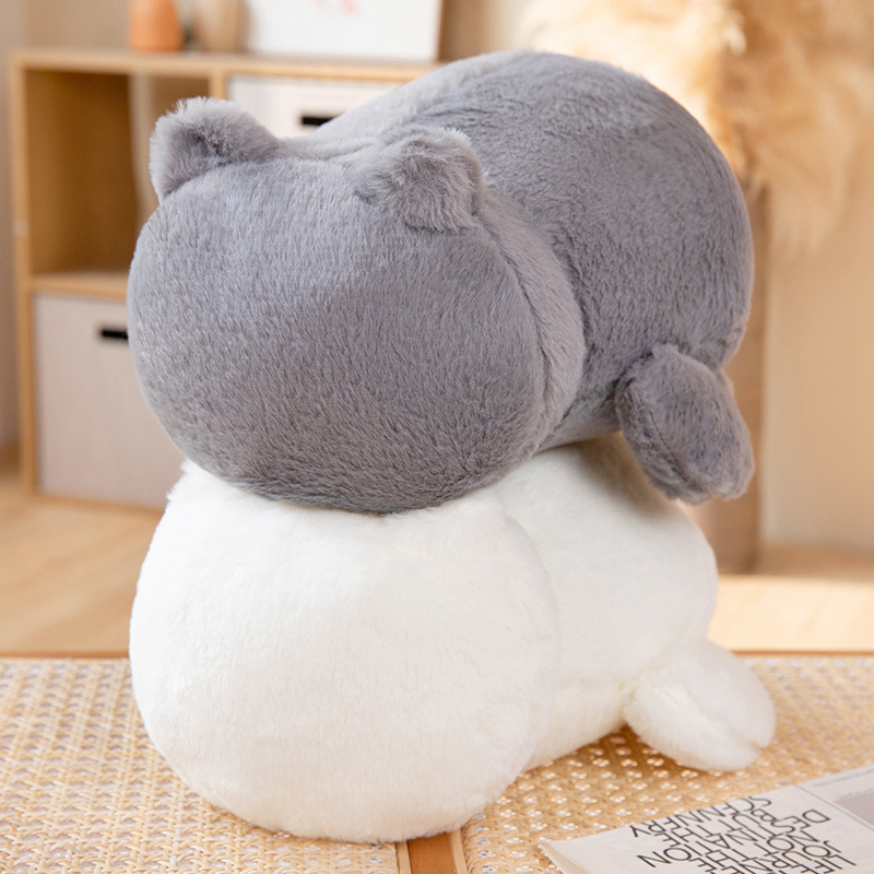 Funny No Face No Expression Cat Plush Toys Stuffed Soft Back Shadow Animal Sofa Cat Cushion Pillow