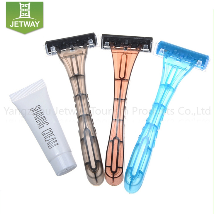 Cheap travel hotel medical disposable shaving razor set