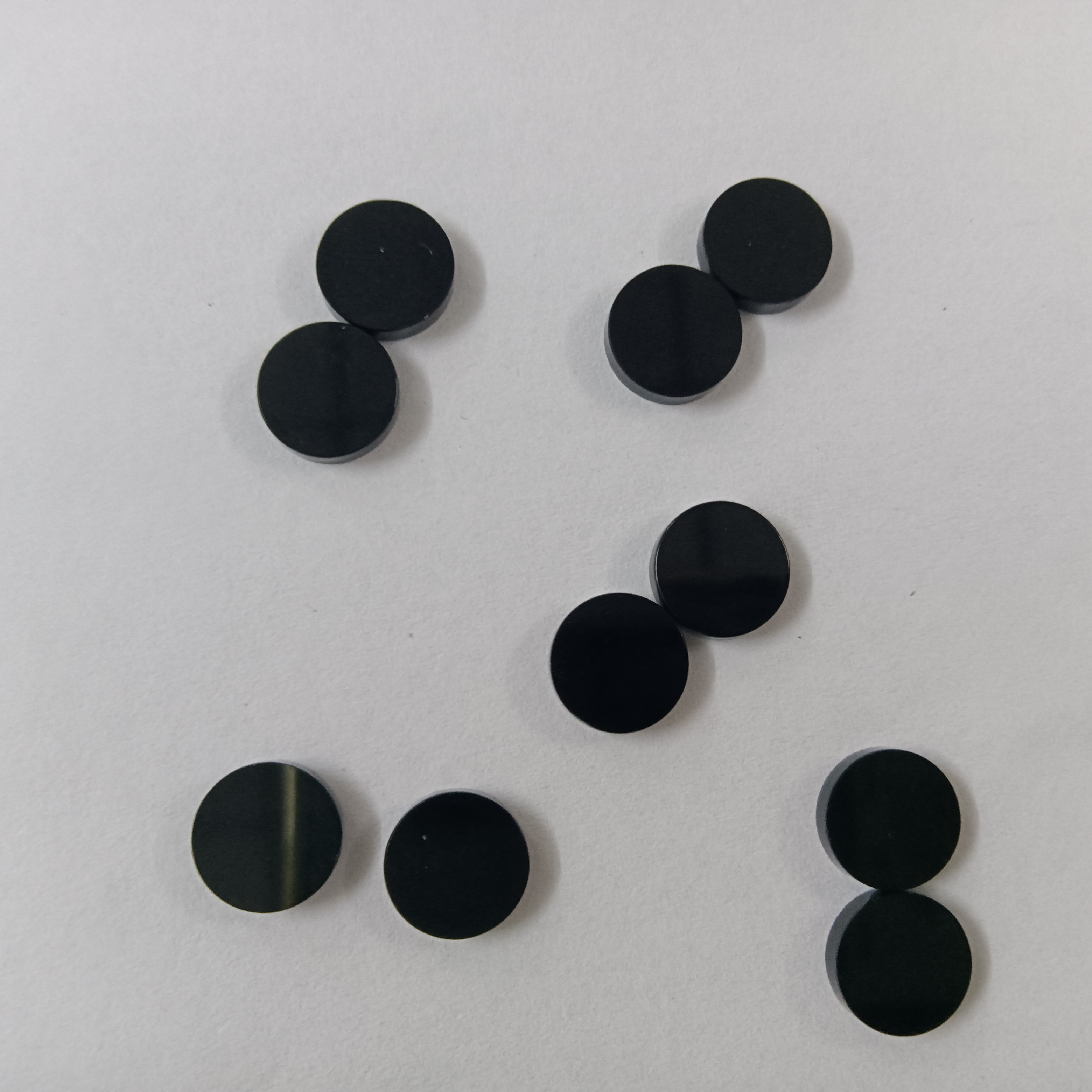 Coin double flat Polished round shape natural black Onyx loose gemstone brazilian agate for jewelry making