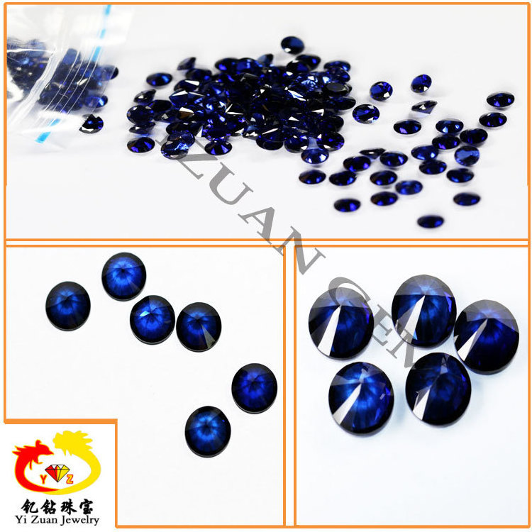 factory price lab created loose blue sapphire synthetic spinel corundum gem