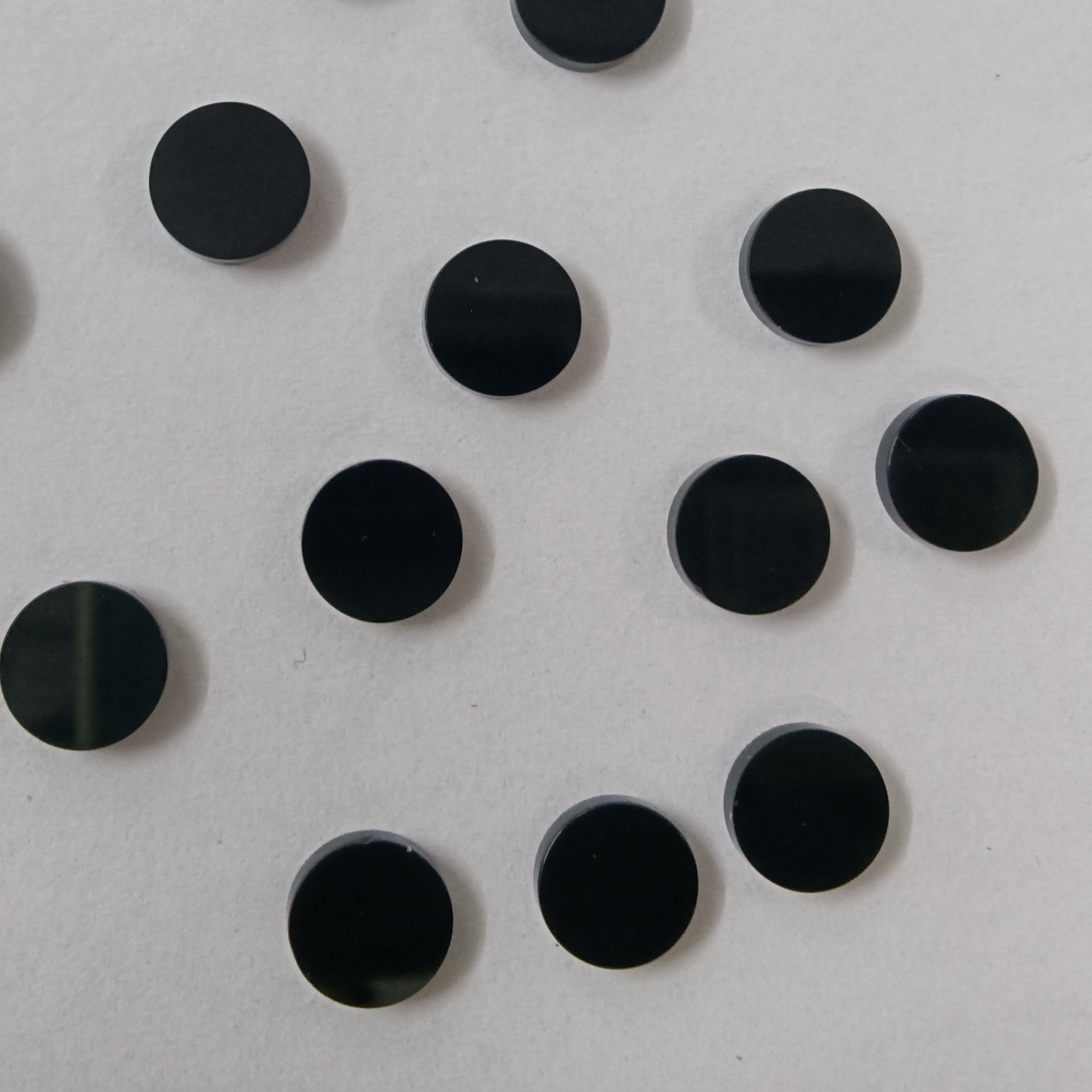 Coin double flat Polished round shape natural black Onyx loose gemstone brazilian agate for jewelry making