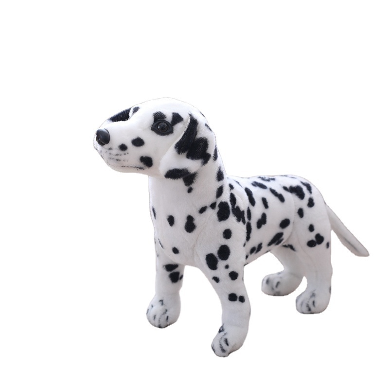 wholesale Cute soft plush simulation dalmatian stuffed toys lifelike animal spotty dog for children