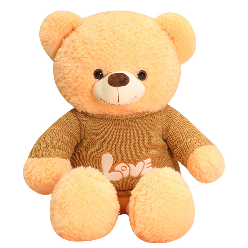 new sunrise Custom Cute Teddy Bear Skin Soft Plush Stuffed Lovely Teddy Bear Skin Toy Gift For Girlfriend with knitted sweater