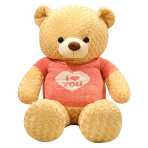 Big Large lovely Giant Love Teddy Bear for Anniversary Valentine day with embroidered logo on knitted sweater