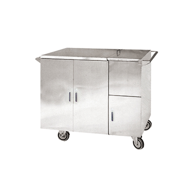 used stainless steel mobile folding food trolley carts for sale