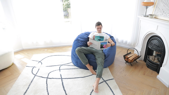 Foam Filled Bean Bag Lazy Sofa Chair