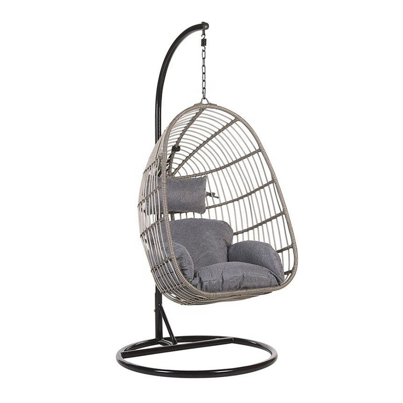 Comfortable CHINA Morden Porching Swing Chair with Stand Outdoor Patio Hanging Lounge Sunbed for adults