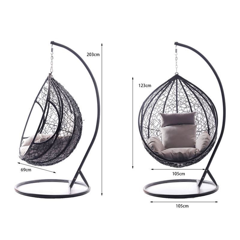 Cheap price indoor outdoor acrylic modern hanging swing chair bamboo patio garden rattan wicker egg swing clear chair