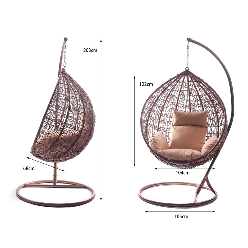 Cheap price indoor outdoor acrylic modern hanging swing chair bamboo patio garden rattan wicker egg swing clear chair