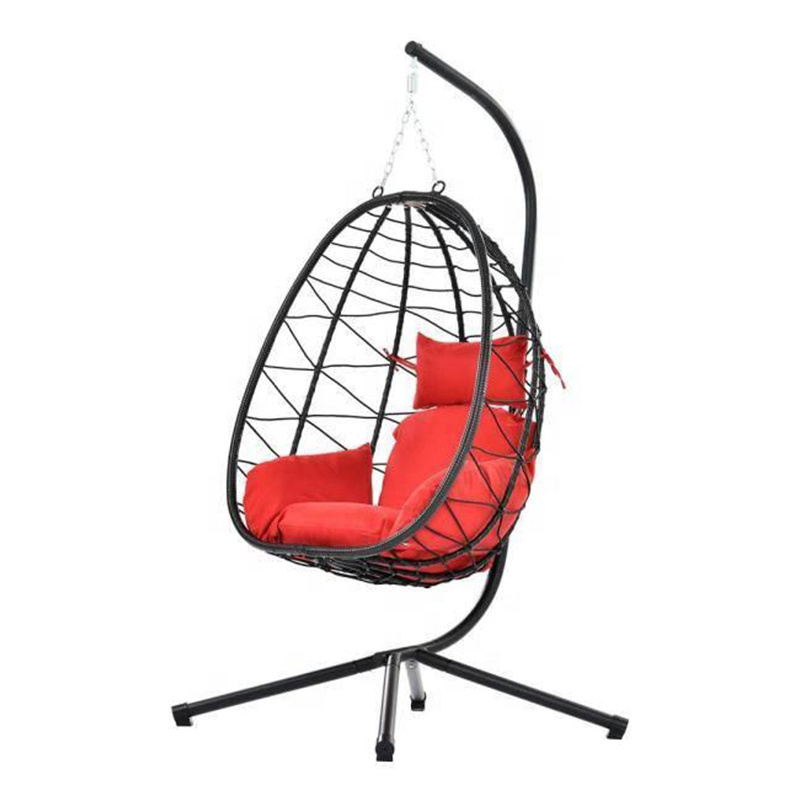 Outdoor cocoon egg hanging chair seat hanging patio swing folding single double seat for children and adult