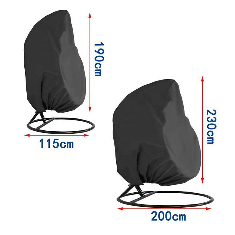 Wholesale Customizable durable Patio Hanging Chair Cover Waterproof Heavy Duty Wicker Egg Swing Chair Covers with Zipper