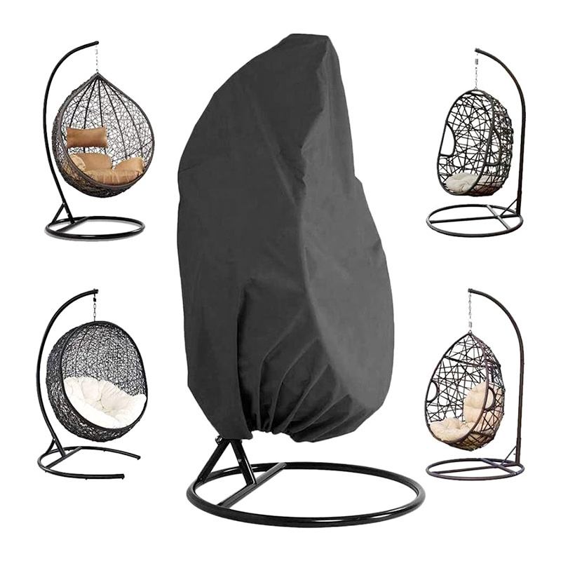 Wholesale Customizable durable Patio Hanging Chair Cover Waterproof Heavy Duty Wicker Egg Swing Chair Covers with Zipper