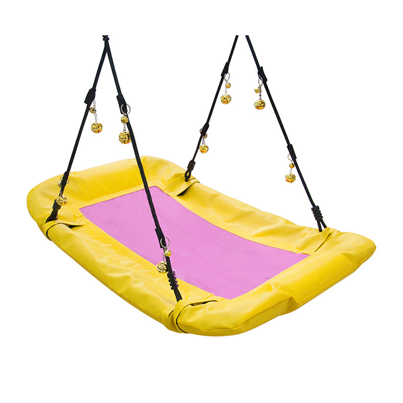 China factory hanging baby bird swing 110cmX70cm rectangular garden outdoor square nest swing chair hanging for children