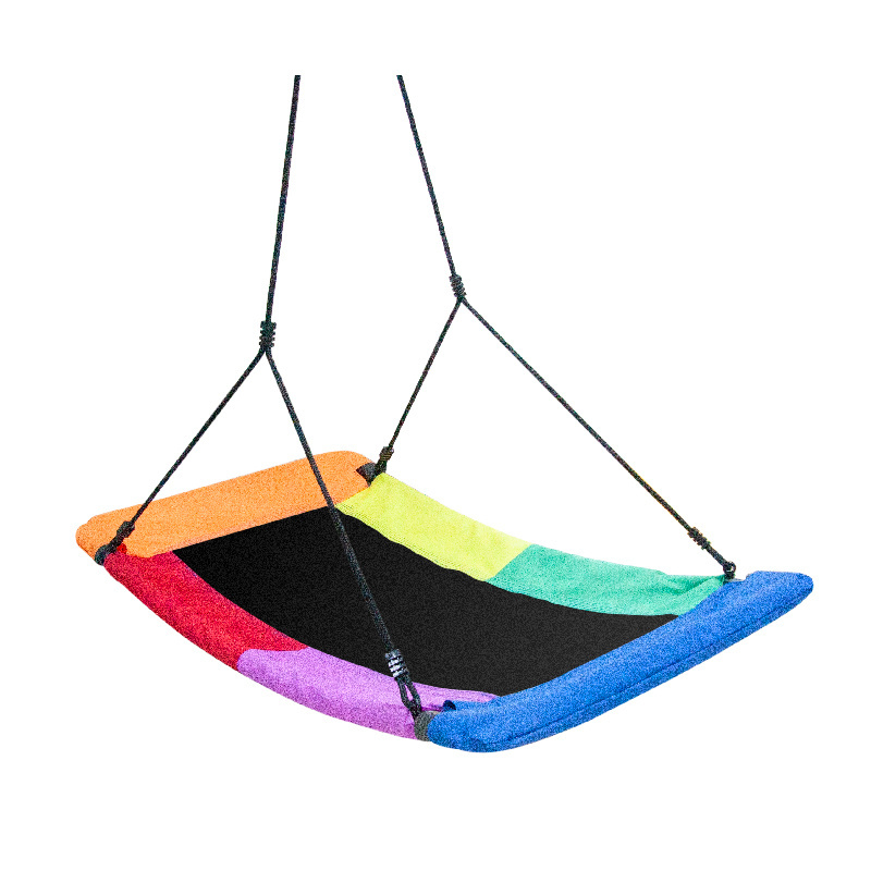 China factory hanging baby bird swing 110cmX70cm rectangular garden outdoor square nest swing chair hanging for children