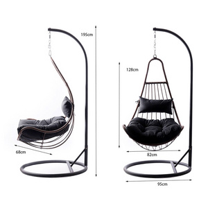 Factory Outdoor Swing Egg Chair Garden balcony Patio Furniture swing Rattan hanging egg chair for kids