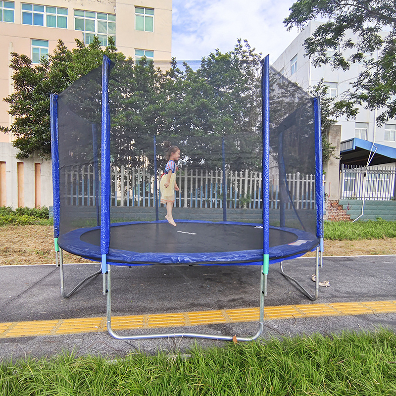 Manufacturer child trampolines for adults with enclosures round 6ft 8ft 10ft 12ft sports trampoline outdoor with safety net