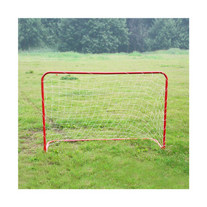 Mini portable foldable aluminium target football red small portable foldable soccer hockey goal post for sale