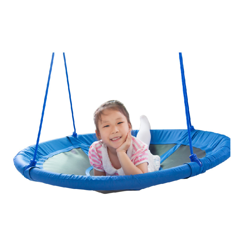 Factory manufactures portable camping red swing set baby birds nest round basket swing with hanging rope for sale