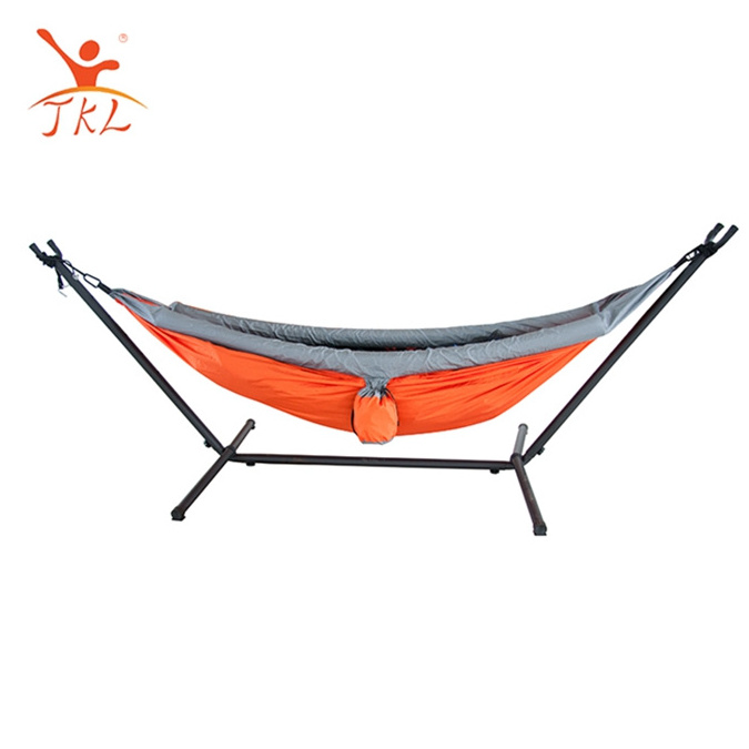 Simple Outdoor camping nylon Beach comfortable hammock chair with portable stand for adult and children