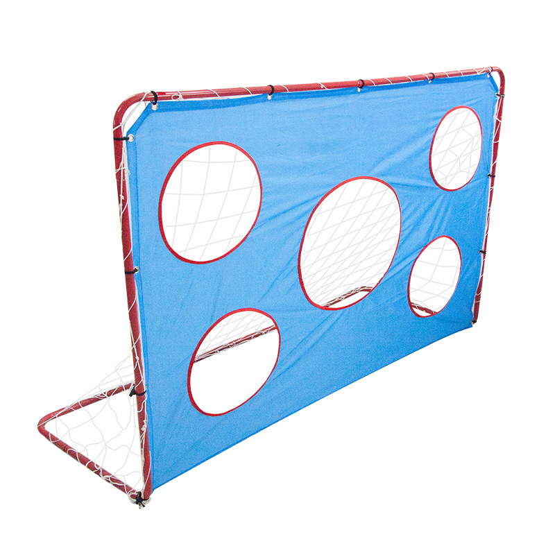 Blue portable outdoor mini soccer football soccer nets training equipment balls door pop up goal for children and adults