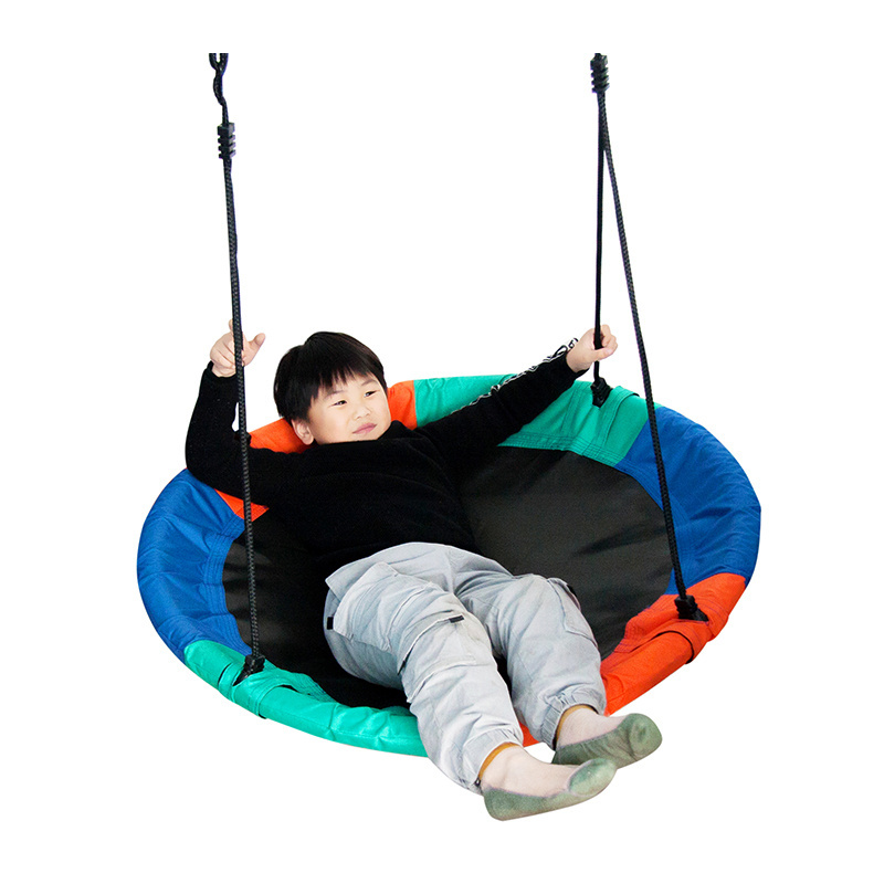 Cheap Child Four-color new comfortable garden patio ceiling swing seat set kids baby tree cradle swing bed with stand