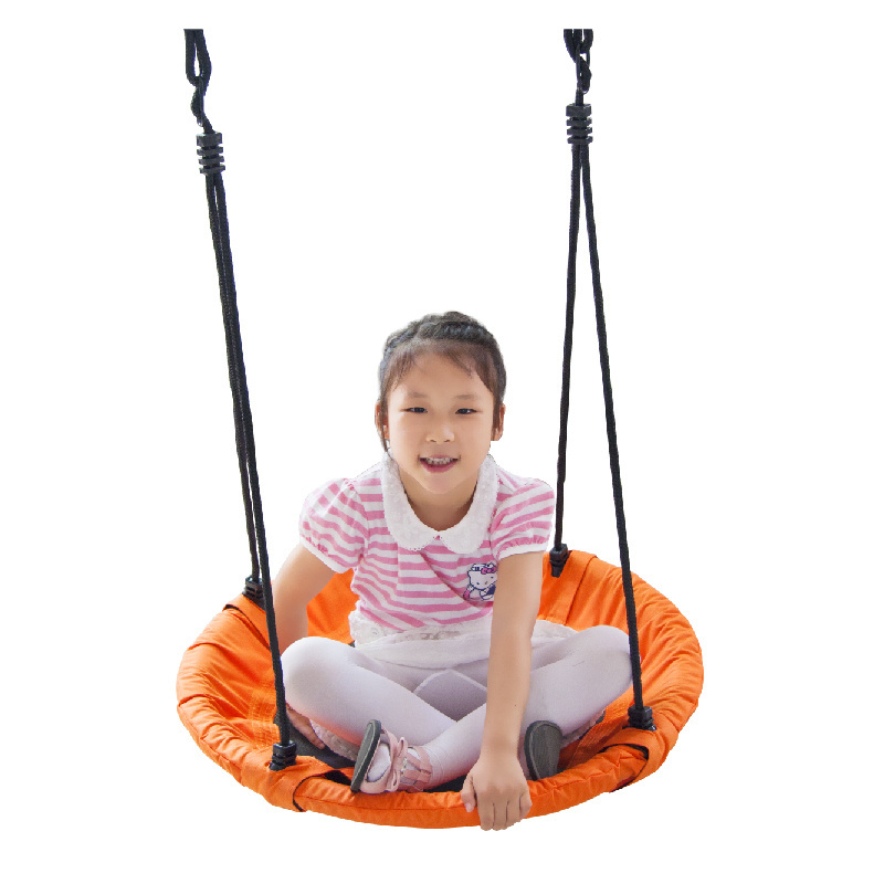 wholesale Indoor 65cm Kids round swing seat with hanging rope adjustable baby outdoor garden Indian nest swing chair