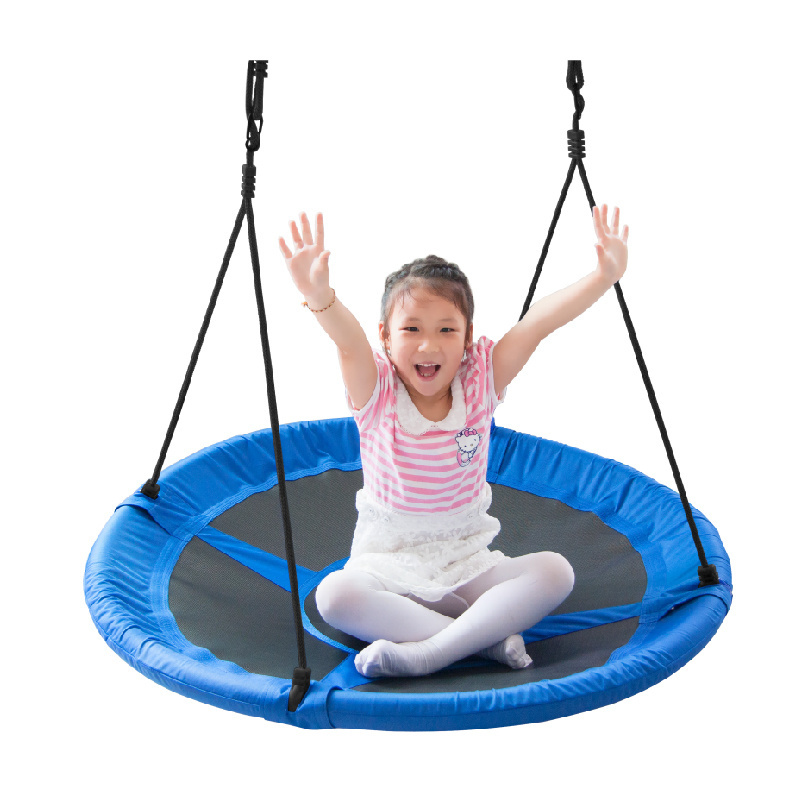 wholesale Indoor 65cm Kids round swing seat with hanging rope adjustable baby outdoor garden Indian nest swing chair