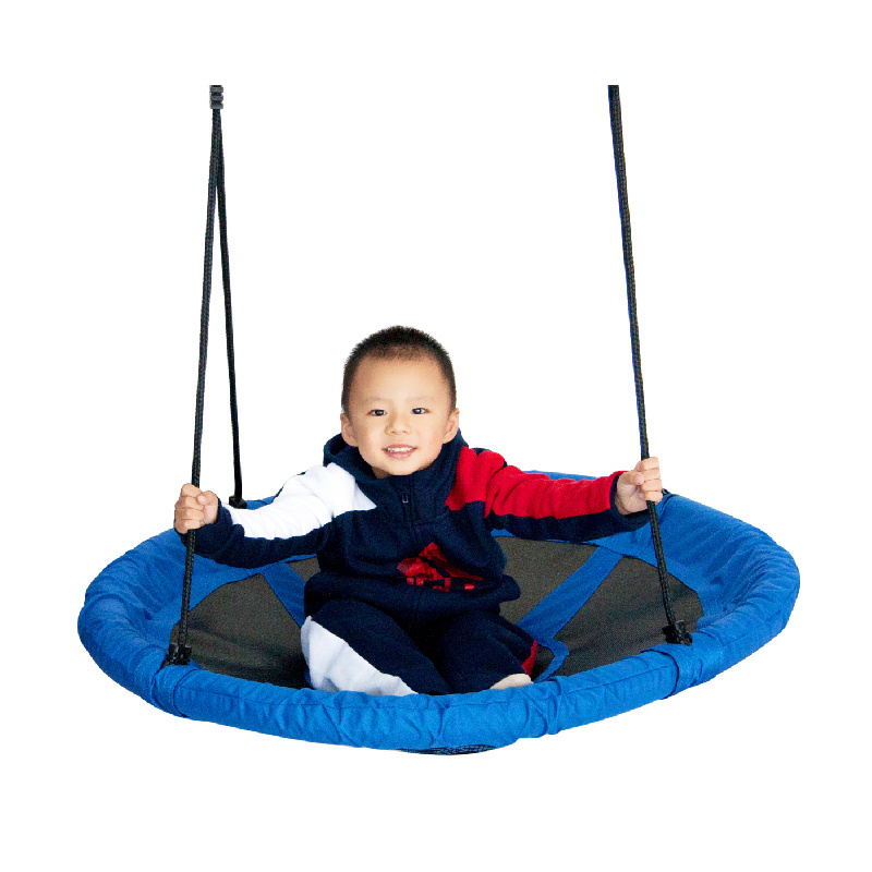 wholesale Indoor 65cm Kids round swing seat with hanging rope adjustable baby outdoor garden Indian nest swing chair