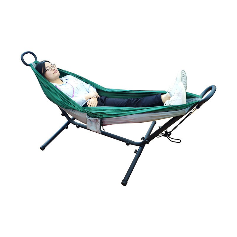 Outdoor Garden Portable Folding Camping Lightweight Camping Hammock Chair Patio Steel Frame Stand