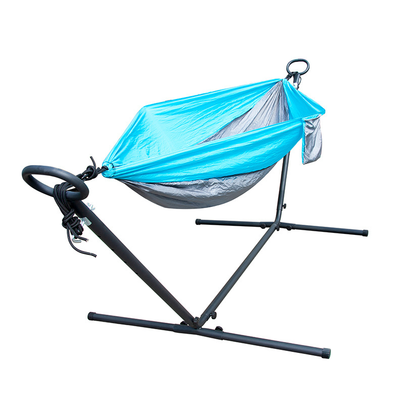 Outdoor Garden Portable Folding Camping Lightweight Camping Hammock Chair Patio Steel Frame Stand