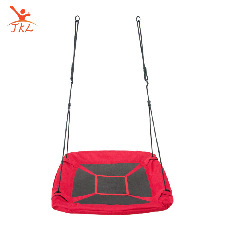 Factory indoor rectangular hanging baby tree Children red square nest swing portable garden baby swing outdoor for sales