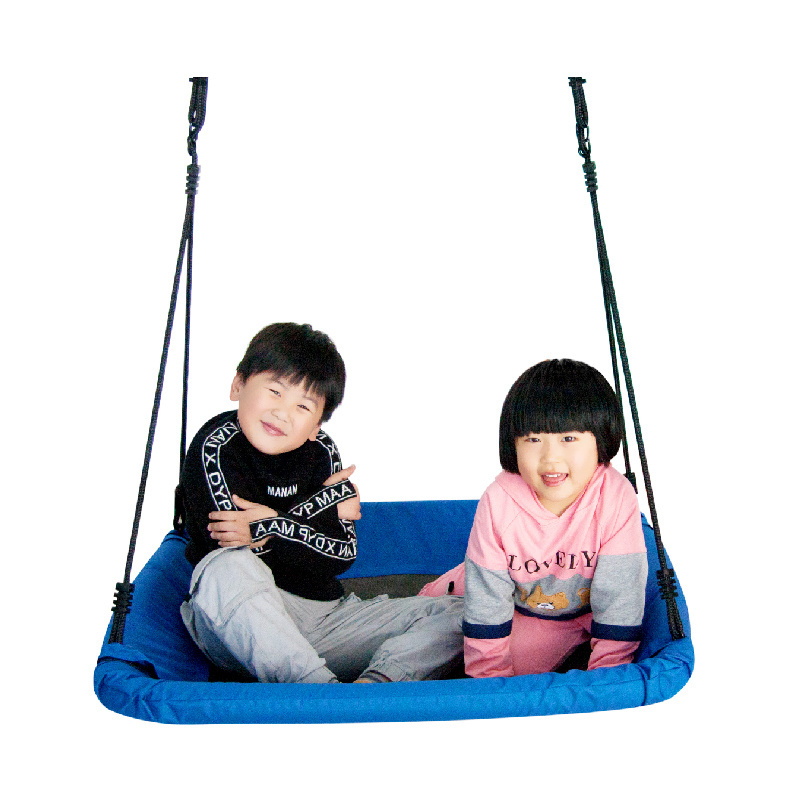 Factory indoor rectangular hanging baby tree Children red square nest swing portable garden baby swing outdoor for sales