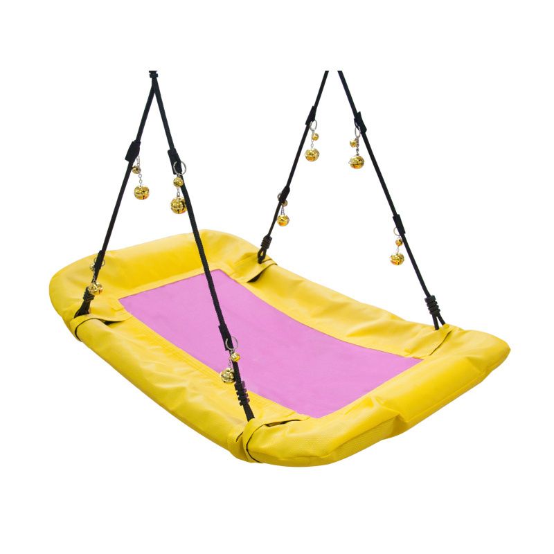 Outdoor Garden Child Rope Net Web Swing For children baby bed with square nest swing for adults