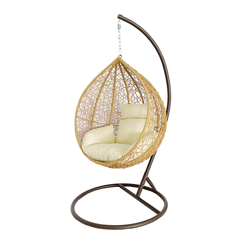 China nature color swing chairs modern patio swings Chair garden furniture manufacture swing hanging chair