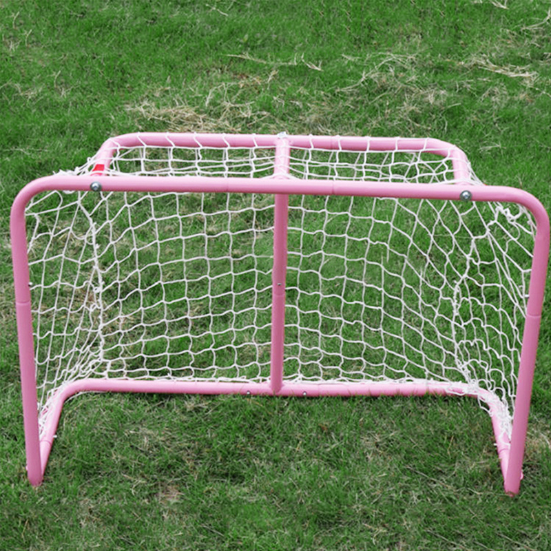 Custom training equipments football steel hockey goal with soccer net for sale