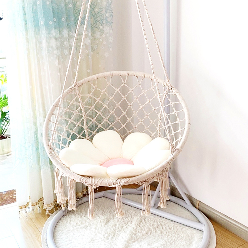 cotton egg chair round swing bed wicker hanging adults sensory swing chair for children