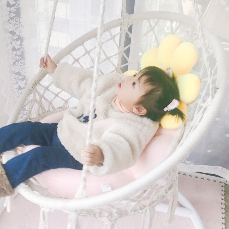 cotton egg chair round swing bed wicker hanging adults sensory swing chair for children