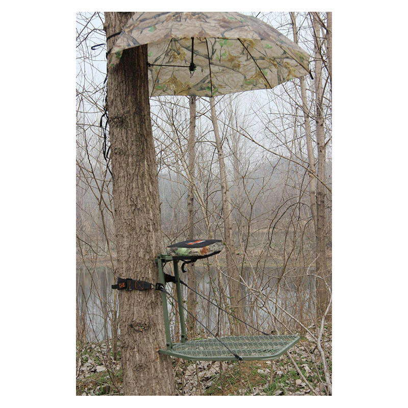 Waterproof hunting accessory universal umbrella set bench Sunshade Camouflage pop up umbrella for treestand