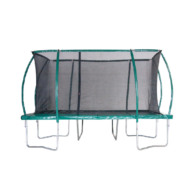 Outdoor large rectangle blue square children super spring cama elastica trampoline tent manufacturers with safety net for kids