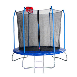 8ft 10ft T-junction connection rent a  tranpoline jumping trampoline para ejercicio With basketball hoop and laces