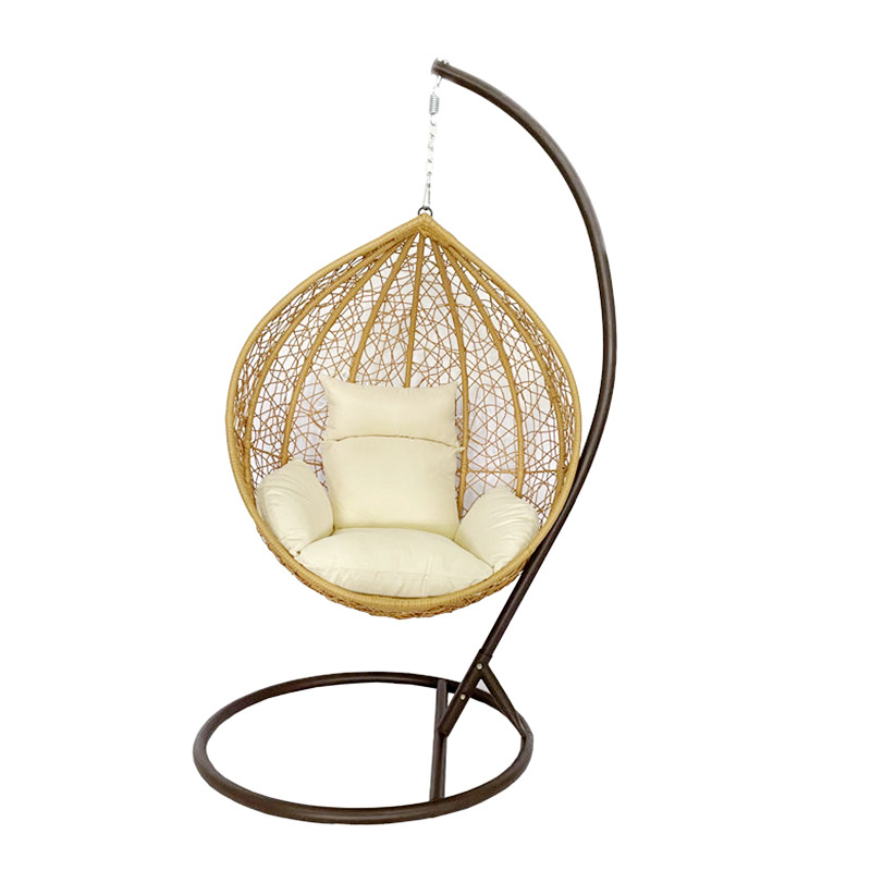 China nature color swing chairs modern patio swings Chair garden furniture manufacture swing hanging chair