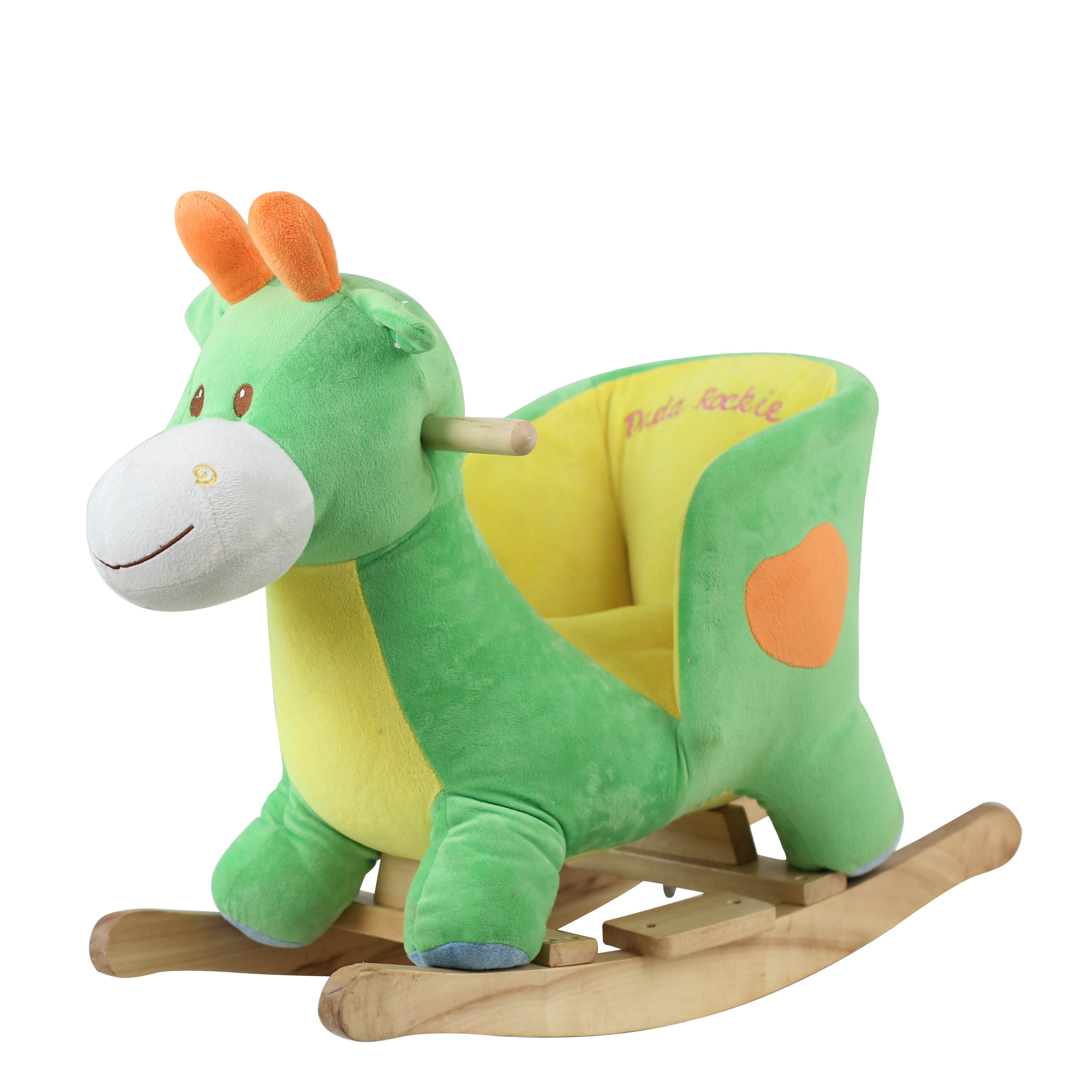 Premium Custom Plush Rocking Chair Ride On Toys Dinosaur Shaped Rocking Chair for Kids