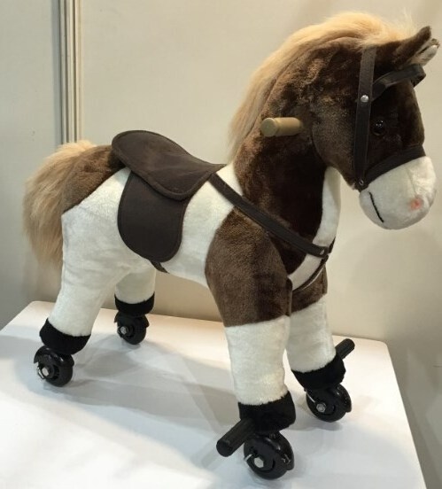 wholesale outdoor walking animal Mechanical Brown color plush walking animal ride for mall