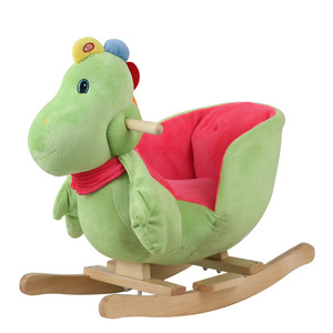 Premium Custom Plush Rocking Chair Ride On Toys Dinosaur Shaped Rocking Chair for Kids