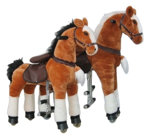 wholesale outdoor walking animal Mechanical Brown color plush walking animal ride for mall