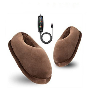 Winter Warm Footwear USB New Unisex Gift Rechargeable Wireless Heating Slippers Electric Heated Shoes