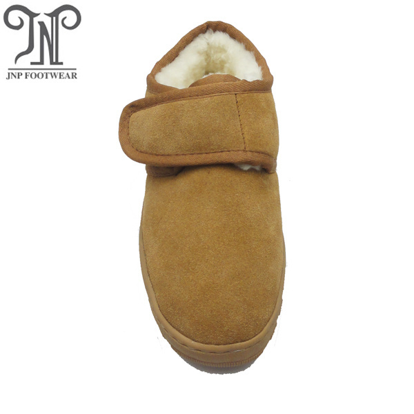 Women Extra Wide Width Adjustable Winter Warm Medical Diabetic Sheepskin Slippers Comfortable Indoor Outdoor Shoes