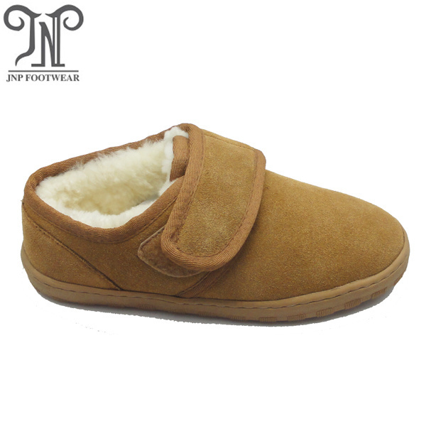 Women Extra Wide Width Adjustable Winter Warm Medical Diabetic Sheepskin Slippers Comfortable Indoor Outdoor Shoes