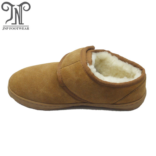 Women Extra Wide Width Adjustable Winter Warm Medical Diabetic Sheepskin Slippers Comfortable Indoor Outdoor Shoes