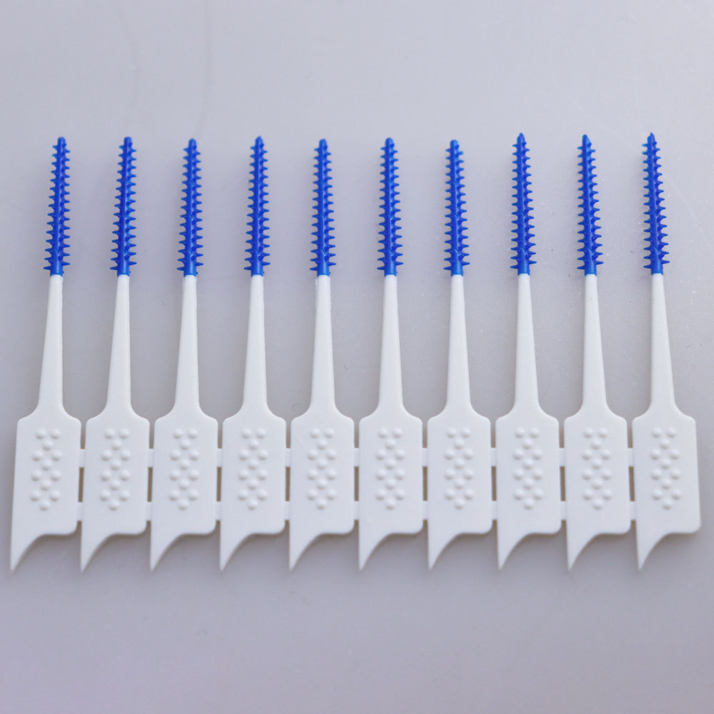 Customized Interdental Brush Toothpick Soft Rubber Dental Picks Orthodontic Tooth Brush